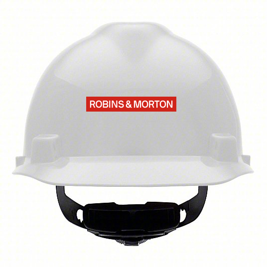Hard Hat MSA Smooth Dome Cap Style with Logo ERS Construction Products