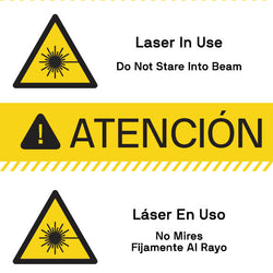 Caution Laser In Use 24"x36" Dual Language