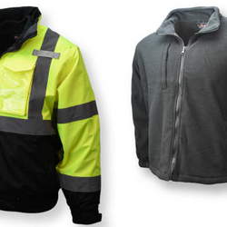 Robins and Morton 3-IN-1 Hi Viz Bomber Jacket W/ Zip out Fleece