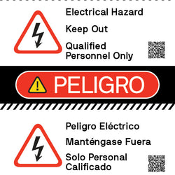 Danger - Electrical Hazard - Keep Out - Dual Language 24" x 36"