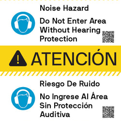 Caution - Noise Hazard - Dual Language 24" x 36"