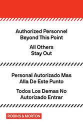 Authorized Personnel Only - Dual Language 24" x 36"