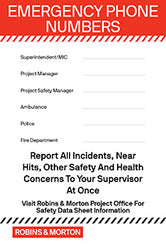 Emergency Contacts 24" x 36"