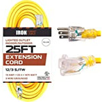 EXTENSION CORD 12/3 25' YELLOW