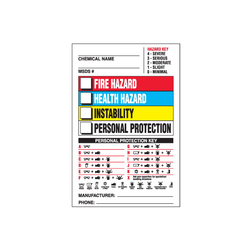 Chemical Hazard Label 25/Pk
