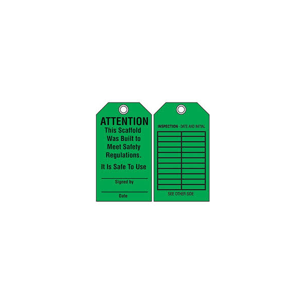 5 Pack of Scaffolding Tags ERS Construction Products ERS Construction Products