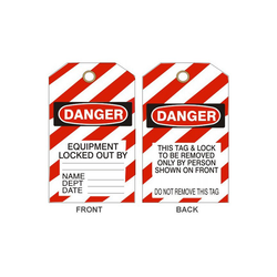 25/Pk Danger Tags with Nylon Tie 