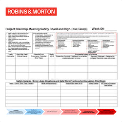 Project Board - High Risk Tasks 48" x 48"