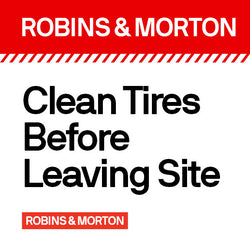 Clean Tires Before Leaving Site Sign